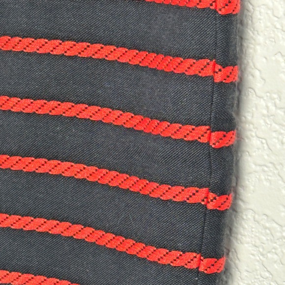 Ann Taylor Nautical Navy Red Striped Pencil Skirt office Size 10 - Picture 3 of 12